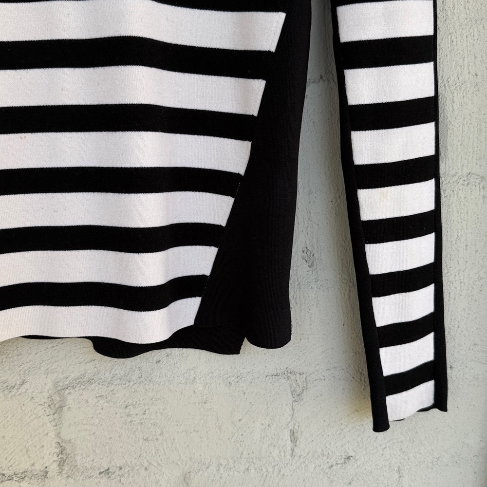 Rag & Bone Cecilee Black/Ivory Merino Wool Blend Pullover Sweater Size XS - Picture 6 of 11